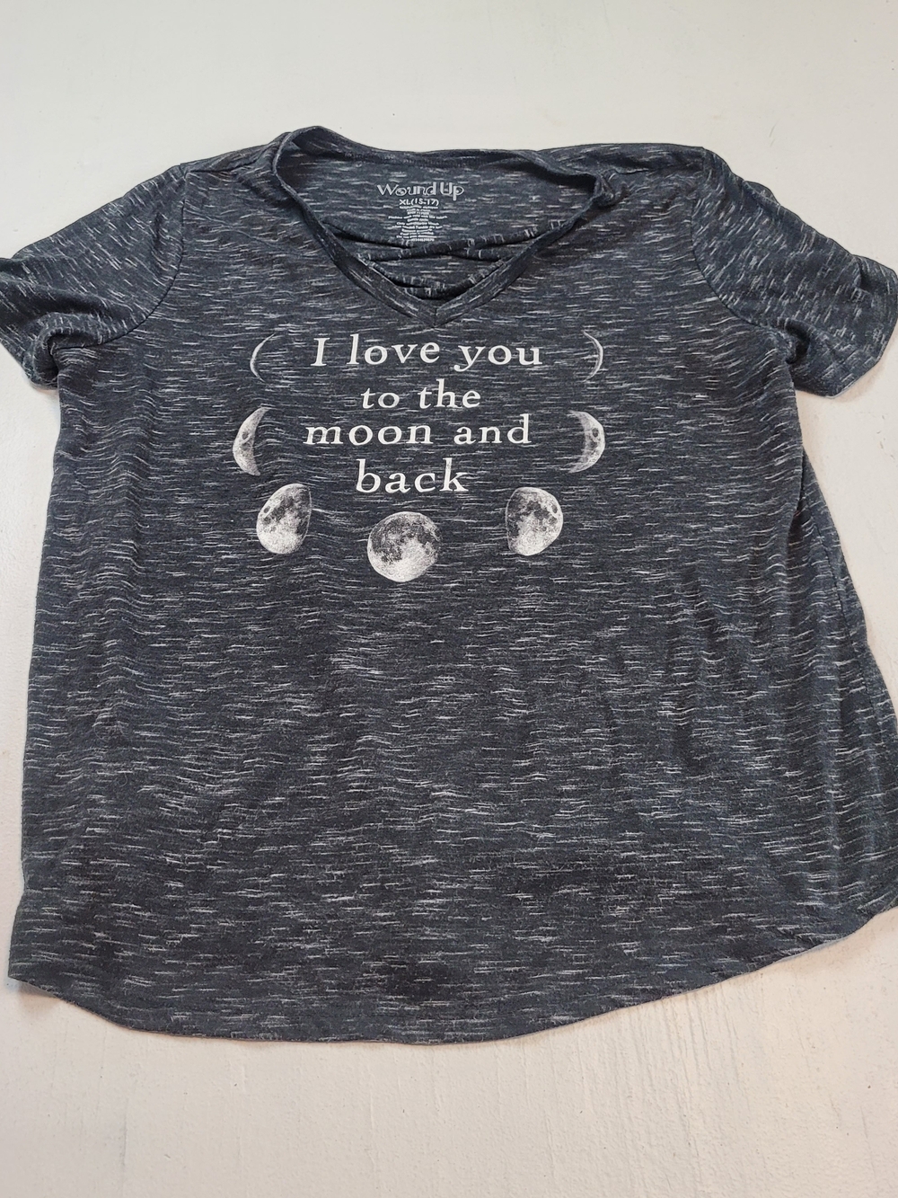 Wound Up Charcoal 'I Love You to the Moon and Back' Tee